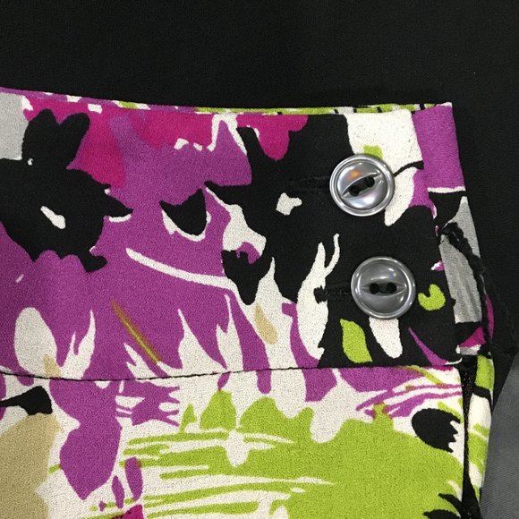 Jones New York 100% Silk Colorful Flare Skirt - 10 - Picture 7 of 9
